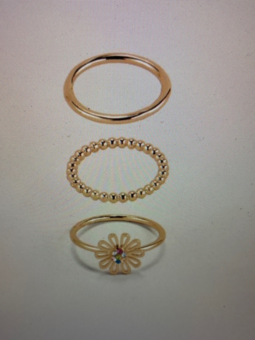 Avon. Delicate garden ring set size 10.